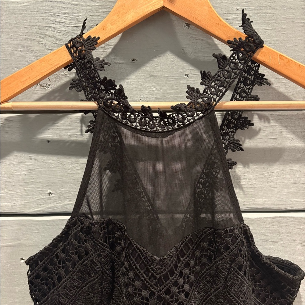 Francesca's Collections Black Lace Mini Dress - Picture 3 of 6